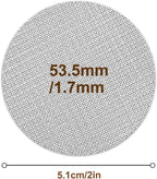 2 Pack 53.5mm Puck Screen & Food-Grade Silicone Puck Screen Holder - 1.7mm Thickness 150μm Mesh - Compatible with Espresso Machine 53.5mm Portafilter Basket