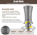 K COOL Espresso Tamper, Coffee Tamper, Premium Barista Tools Tamper with Calibrated Spring 30lb, 100% Stainless Steel Flat Base Tamper with Scale Mark for Espresso Coffee Machine (53mm, Silver)