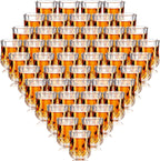 Meanplan 1.7oz Mini Shot Glasses Set Tasting Glasses Heavy Base Clear Shot cup Cute Cordial Mini Wine cups for Serving Whiskey, Wine, Juice(48 Pcs)