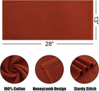 Kitinjoy 100% Cotton Waffle Weave Kitchen Towels, 6-Pack Super Soft and Absorbent Dish Towels for Drying Dishes, Kitchen Hand Towels, 13 in x 28 in, Rust