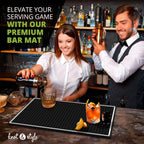 Bar Mat Spill Mat for Home Bar Decor for Home Durable Rubber 18"x12" Small Large Home Bar Accessories Bar Gifts Bar Mats for Countertop