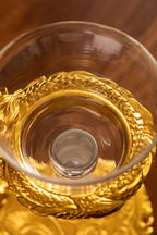 Glass Teapot Set with Infuser Semi Automatic Dragon Tea Set (Golden teapot)