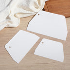3 Pcs Plastic Dough Scraper Food Scraper Bowl Scraper Set Dough Cutters for Bread Cake Pastry Pizza Making