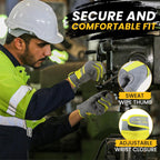 HANDLANDY Work Gloves for Men & Women, Utility Mechanic Working Gloves Touch Screen, Flexible Yard Work Gloves