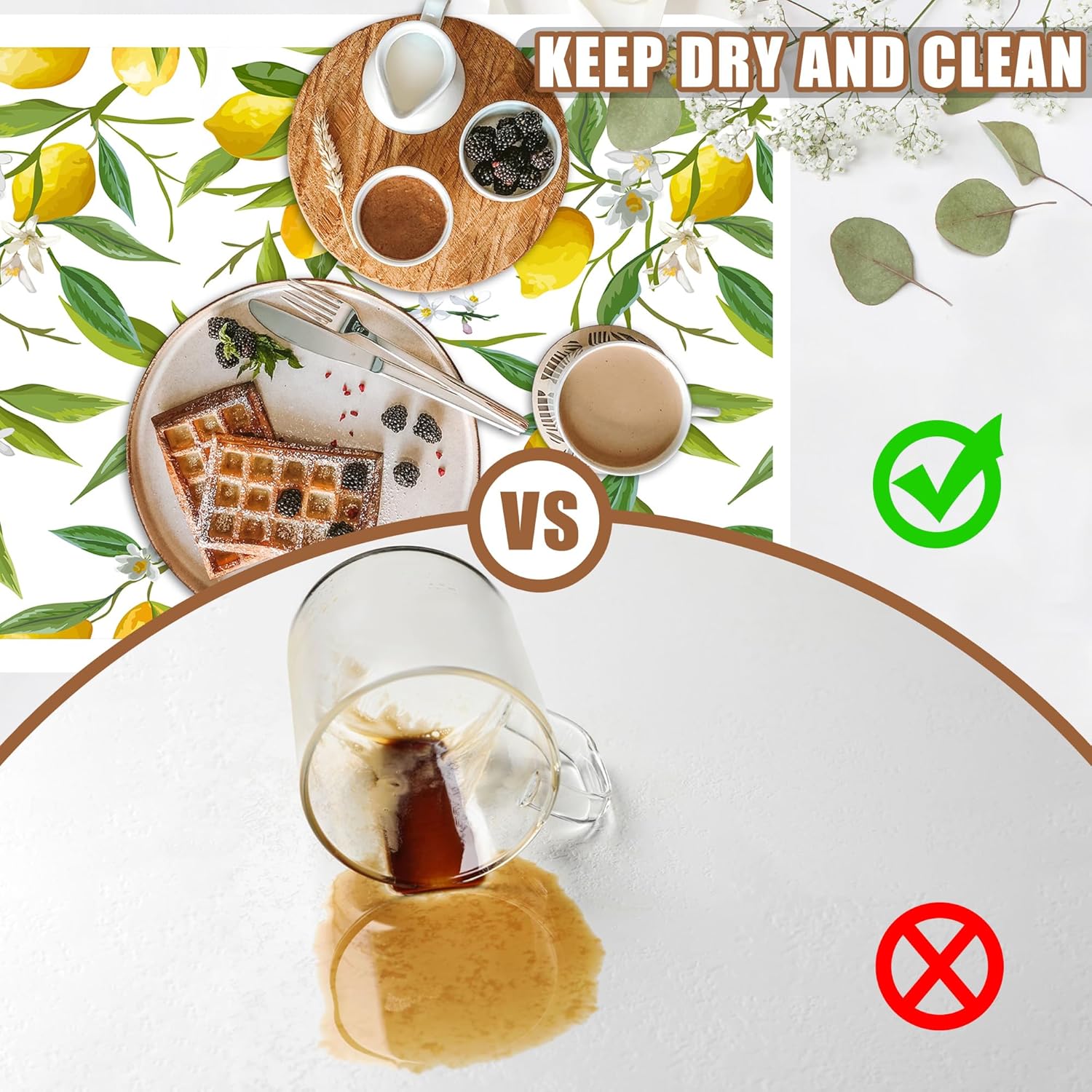 Lemon Fruits Coffee Mat Absorbent Dish Drying Mat for Kitchen Counter Hide Stain Rubber Backed Coffee Bar Accessories Fit Under Espresso Machine, 15.7 x 23.6 Inch