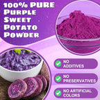Purple Sweet Potato Powder - Kiigfood 5.3 oz/150g Pure Natural Premium Purple Food Coloring Powder for Smoothies, Baking, Juices, Pasta - Gluten-Free, No Additives, Vegan, Non-GMO