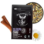 Revival Tea Company Sleepy Chai Tea - Rooibos Chai Tea Red Tea Blend with Valerian Root and Fresh Spiced Chai Flavor - Caffeine Free - Loose Leaf 8 Ounces