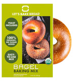 Let’s Bake Bread Organic Bagel Baking Mix - Makes Chewy, Golden Bagels at Home - USDA Organic, Non-GMO, No Additives, Easy Home Baking, Artisan-Style Bagels - 17.64 oz (1 Pack)
