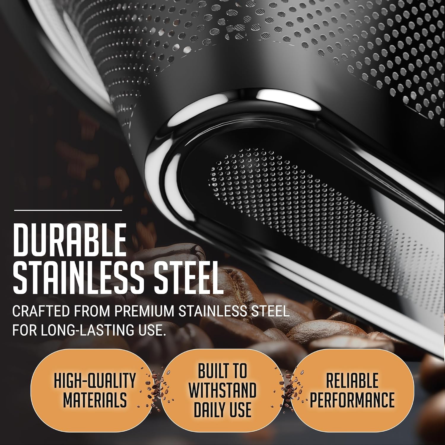 HEXNUB Reusable #4 Coffee Filter for Technivorm Moccamaster KBGV, KBT - Stainless Steel Mesh, Durable Metal Filter for sustainable Brewing