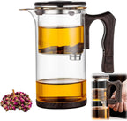 Enchanti Tea Pot - 750ml/25.4oz Magic Witchcraft Enchanted Glass Teapot with Strainer Loose Leaf Tea Innovative Water Separation Magnetic Teapot,Borosilicate Glass Tea Infuser Elegant Gift Packaging