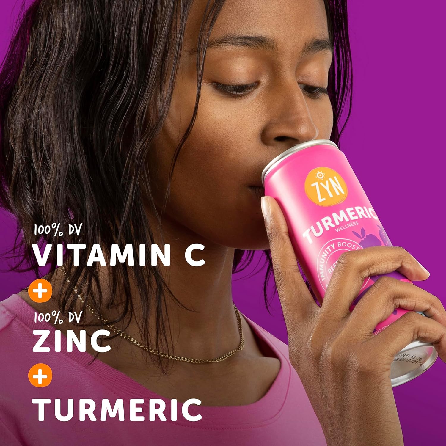 ZYN Turmeric Wellness Drink 6 (Pack), Mixed Berry Flavored Turmeric Curcumin Drink with Black Pepper, No Added Sugar, Low Carb & Low Calorie Drink, Clean Alternative