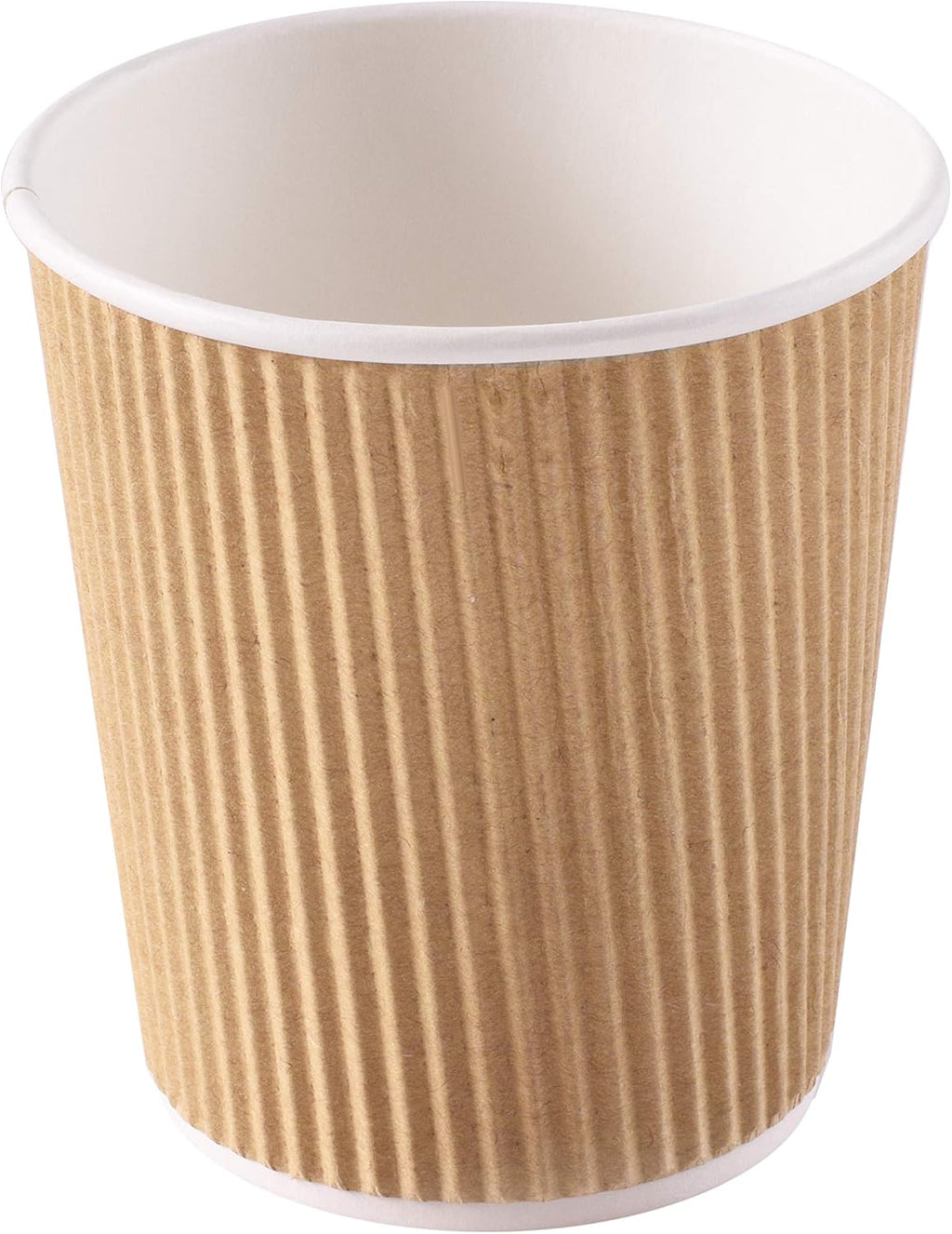 NYHI 150 4 oz Ripple Kraft Paper Cups Brown Hot Cold Cups 3 Layer Rippled Small Insulated Disposable Coffee Cups Perfect for Cappuccino Hot Cocoa or Iced Drinks