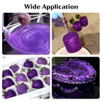 Purple Edible Glitter for Cocktails - 6g Purple Luster Dust Edible Drink Glitter Food Grade Metallic Shimmer Powder Sprinkles for Beverage Cake Chocolate Candy