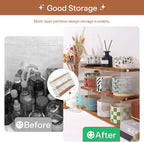 Coffee Mug Holder Wooden Cup Station Organizer 3-Tier Cup Holder for Coffee Bar Mug Display Rack for Countertop Mug Holder Shelf for Home Kitchen Nut Brown