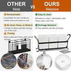 Large Kitchen Utensil Holder, Drainage Utensil Caddy for Countertop, 3pcs Bins Set Cooking Utensil Organizer for Spoons, Spatulas, White