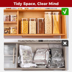 Airtight Glass Storage Canister with Lids, Kitchen Pantry Storage Jar with Labels, Food Storage Container for Sugar Tea Coffee Beans Snacks (2 pack 1.6qt)