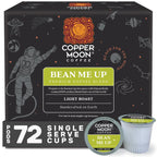 Copper Moon Single Serve Coffee Pods for Keurig K-Cup Brewers, Light Roast, Bean Me Up Blend, 72 Count