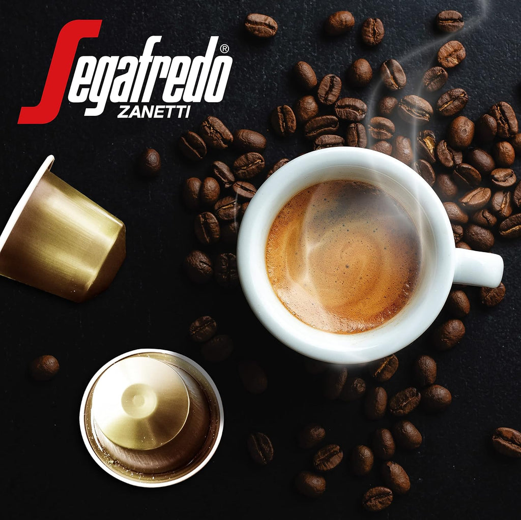 Segafredo Zanetti Espresso Capsules – Aluminum Pods for Nespresso Original Machines – Medium Roast Premium Espresso with a Sweet Aroma – Subtle, Intensity 9 – Sinfonia, 10 Count (Pack of 4)