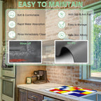 Dish Drying Mat Abstract Mosaic Geometric Color Coffee Mat,12"X19"Bsorbent Dish Drying Pad for Sink Dishes or Under Rack Kitchen Counter Accessories Absorbent Hide Backed Dish Drying Mat