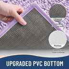 Arotive Luxury Chenille Bathroom Rug Mat, Extra Soft Thick Absorbent Shaggy Bath Rugs, Non-Slip Machine Wash Dry, Plush Bath Mats for Bathroom, Shower and Tub, 30x17, Light Purple