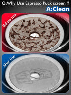 53.3mm Espresso Puck Screen, 0.9mm 150μm Ultra Thin Coffee Espresso Filter Screen - Mesh Reusable Filter for Espresso Portafilter Filter Basket 54mm