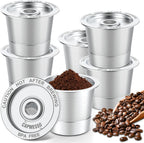 6 Pack Reusable K Cups Coffee Pods for Keurig 1.0: Stainless Steel Refillable K Cup - Reusable Coffee Filter for Keurig 1.0 Coffee Maker, Permanent, Eco-Friendly, Innovative Design