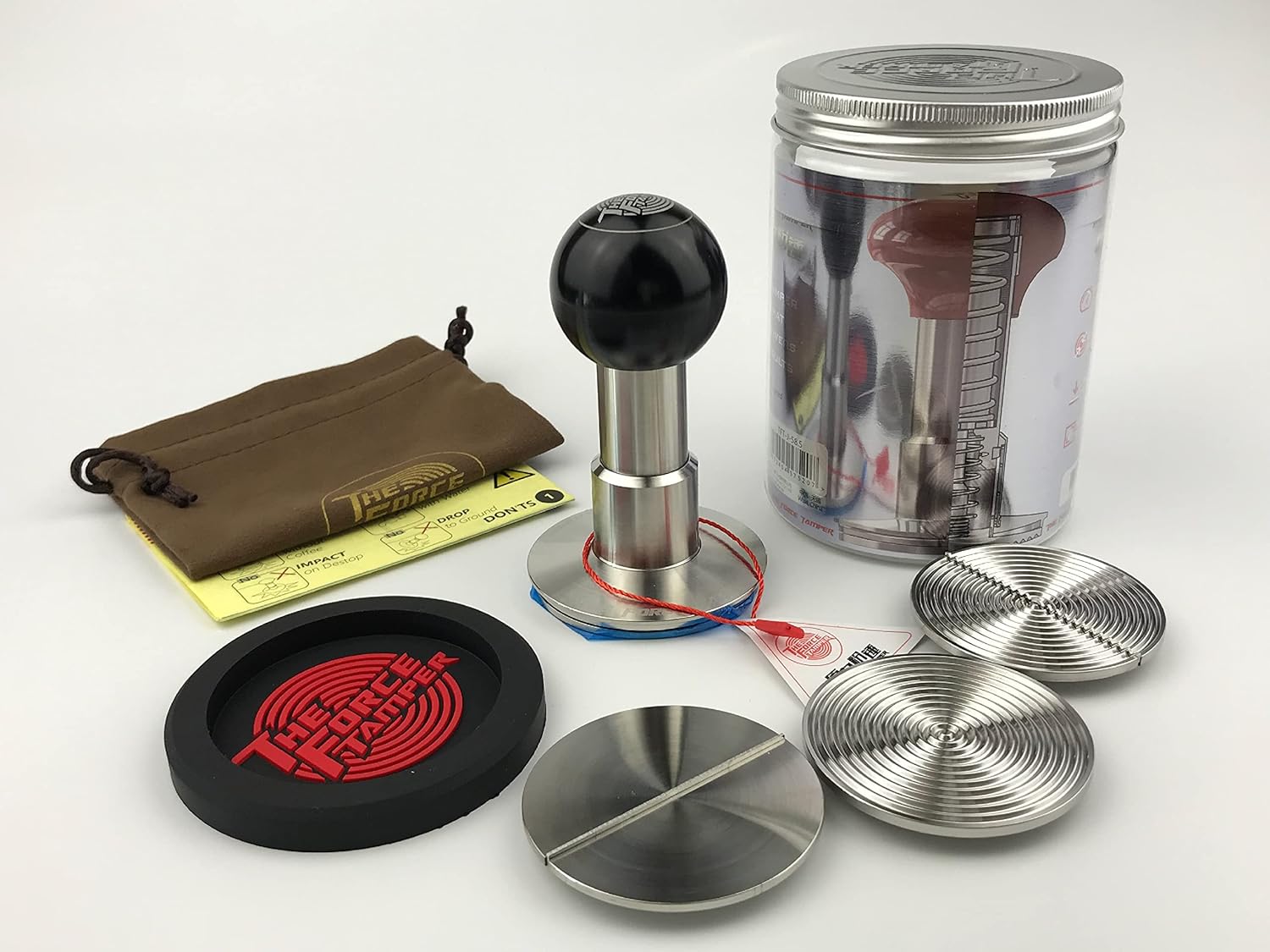 The Force Tamper Automatic Impact Coffee Tamper Adjustable Const Pressure and Autoleveling Duo-Distribute Set New (Ball, 58.35mm)