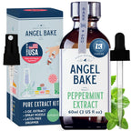 Pure Peppermint Extract for Baking and Mixology - Culinary Aromatics, Kosher, Keto Friendly, Vegan, Gluten-Free for Cooking, Desserts, Beverages (2 Oz Extract with Latex-Free Dropper & Spritzer)