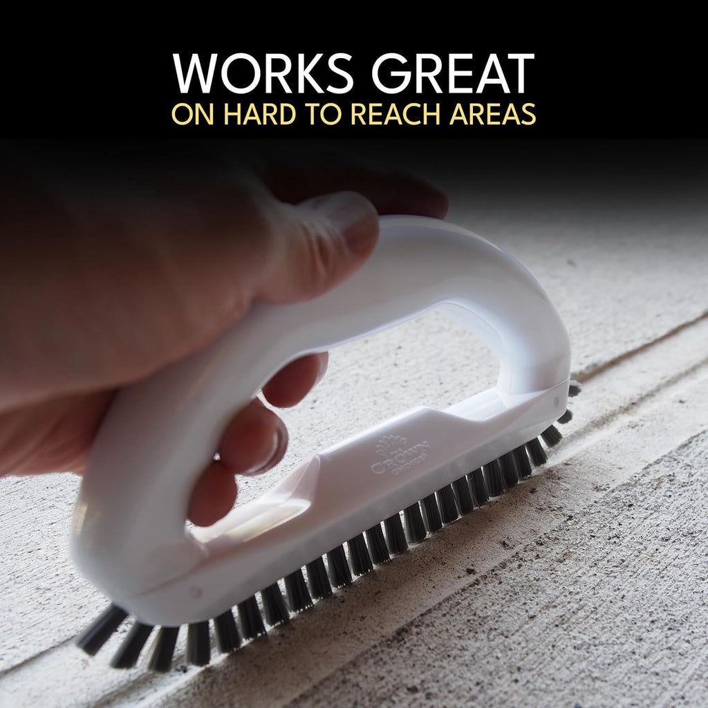Grout Brush with Stiff Nylon Bristles, Heavy Duty Hand Grout Scrub Brush for Cleaning Baseboards, Floor, Corners, Tiles, Shower, Bath Tub, Floor, Tiles and Other Surfaces