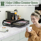 Coffee Pod K Cups Holder Organizer with Drawer On Counter For Coffee Station Bar Storage Desk Oganization
