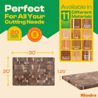 Riveira Acacia Wood Cutting Board – Gourmet Acacia Grandeur: 20 x 30 Wooden Cutting Board – Natural Wooden Cutting Boards For Kitchen Decorative – Innovative Juice Grooves Acacia Wooden Chopping Board