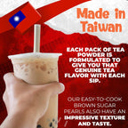 Fusion Select 5 Packs Taro, Mango, Honeydew, Strawberry Bubble Tea Kit Set With Extra Rich Tapioca Pearls, Straws
