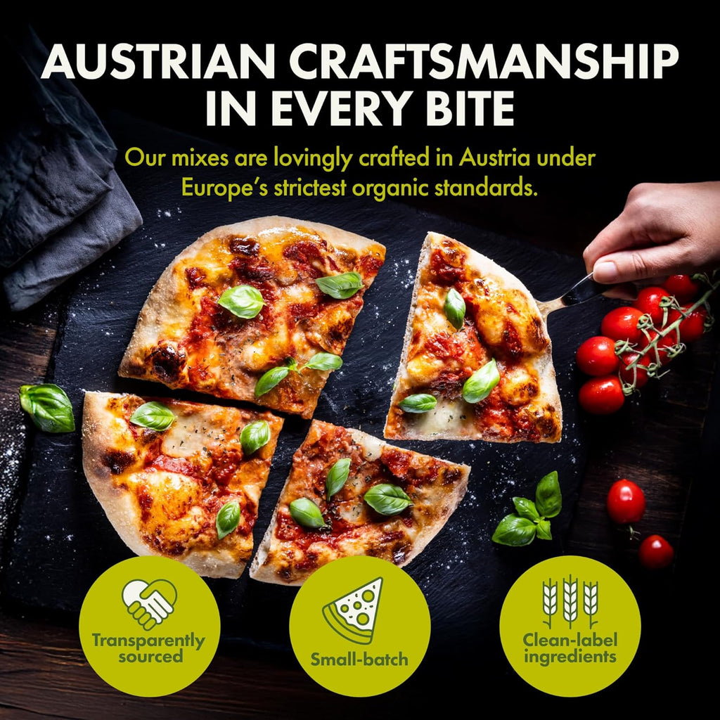 Let’s Bake Bread Organic Pizza Crust Baking Mix - Crispy & Chewy Artisan Crust - USDA Organic, Non-GMO, No Additives, Easy Home Baking, Pizzeria-Quality Dough at Home - 17.64 oz (1 Pack)