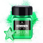 Edible Glitter - 1oz Luster Dust Edible Food Grade Glitter for Cocktail, Cake Decorating, Baking, Drinks - Shimmer Dust Powder, Metallic Food Coloring Powder for Icing, Fondant, Candy, Cookie (Green)