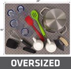 Drymate XL Dish Drying Mat, Oversized (19”x24”), Low-Profile, Super Absorbent, Quick Dry Fabric, Waterproof & Slip-Resistant, for Kitchen Counter, Trimmable, Easy to Clean (USA Made)(Taupe)