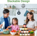 Plastic Jars with Lids, 48 Pcs 6 OZ Slime Containers with Screw On Lids Clear Round Plastic Storage Jars Refillable Container Jar for Travel Storage Home Kitchen Food