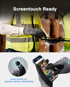 Safety Work Gloves MicroFoam Nitrile Coated-12 Pairs Pack,Red Seamless Knit Nylon Glove with Black Micro-Foam Nitrile Grip,Ideal for General Purpose,Automotive,Home Improvement,Painting(Medium)