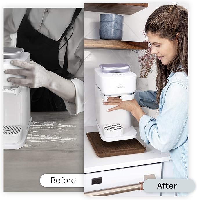 Ibyx Elegant Sliding Tray for Your Coffee Maker & Heavy Kitchen Appliances - Sturdy, Slides Easily from Under The Cabinet (Brown, 13”W x 10.5”D)