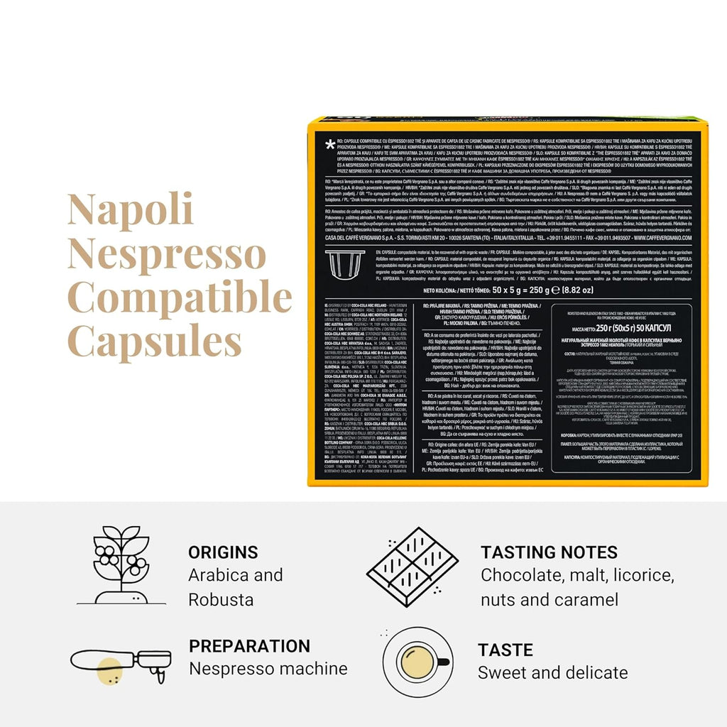 Caffe' Vergnano 1882 Medium Roast Espresso Original Line Machine Compatible Capsules