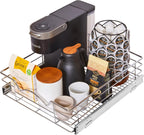 HOLDN’ STORAGE Heavy-Duty Premium Collection Pull Out Cabinet Organizer, Cabinet Drawer Slide Outs, Lifetime Limited Warranty - Basket Size 17" W x 21" D x 5" H, Anti-Rust Chrome Finish