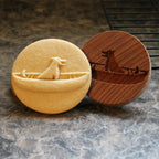 Wood Cookie Stamp, 2.5 Inch (Boating Dog CS-067)