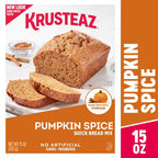 Krusteaz Baking Mix, Pumpkin Spice Quick Bread Mix, Made with Real Pumpkin & No Artificial Flavors, 15 Ounce Box (Pack of 4)