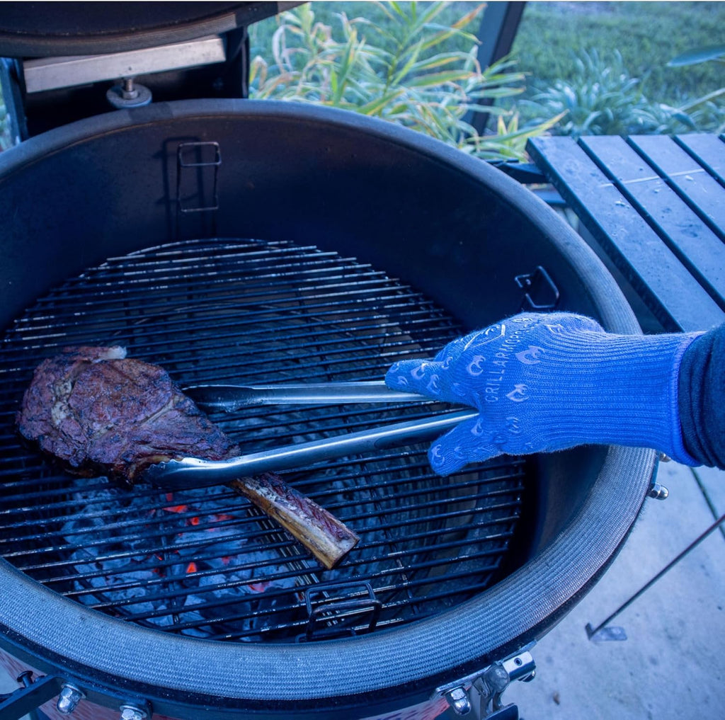 Grill Armor Oven Gloves 932°F Extreme Heat & Cut Resistant Oven Mitts with Fingers for BBQ, Cooking, Grilling, Baking – Accessory for Smoker, Cast Iron, Fire Pit, Camping, Fireplace and More