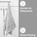 All-Clad Solid Kitchen Towel: Highly Absorbent, Super Soft Long Lasting - 100% Cotton, 17"x30" Tea Towel for Cleaning & Drying Dishes, Pans, Glassware, or Countertops, (1-Pack), Titanium Gray