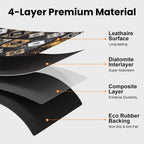 17"x 32" Coffee Bar Mat, Gingham Absorbent Dish Drying Mat Cuttable Hide Stain Draining Table Pad for Kitchen Counter, Coffee Bar Accessories