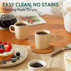 Sweese 4-Pack Porcelain Espresso Cups, Beige High-Grade Durable Professional, 3.5 Fluid Ounces nan nan