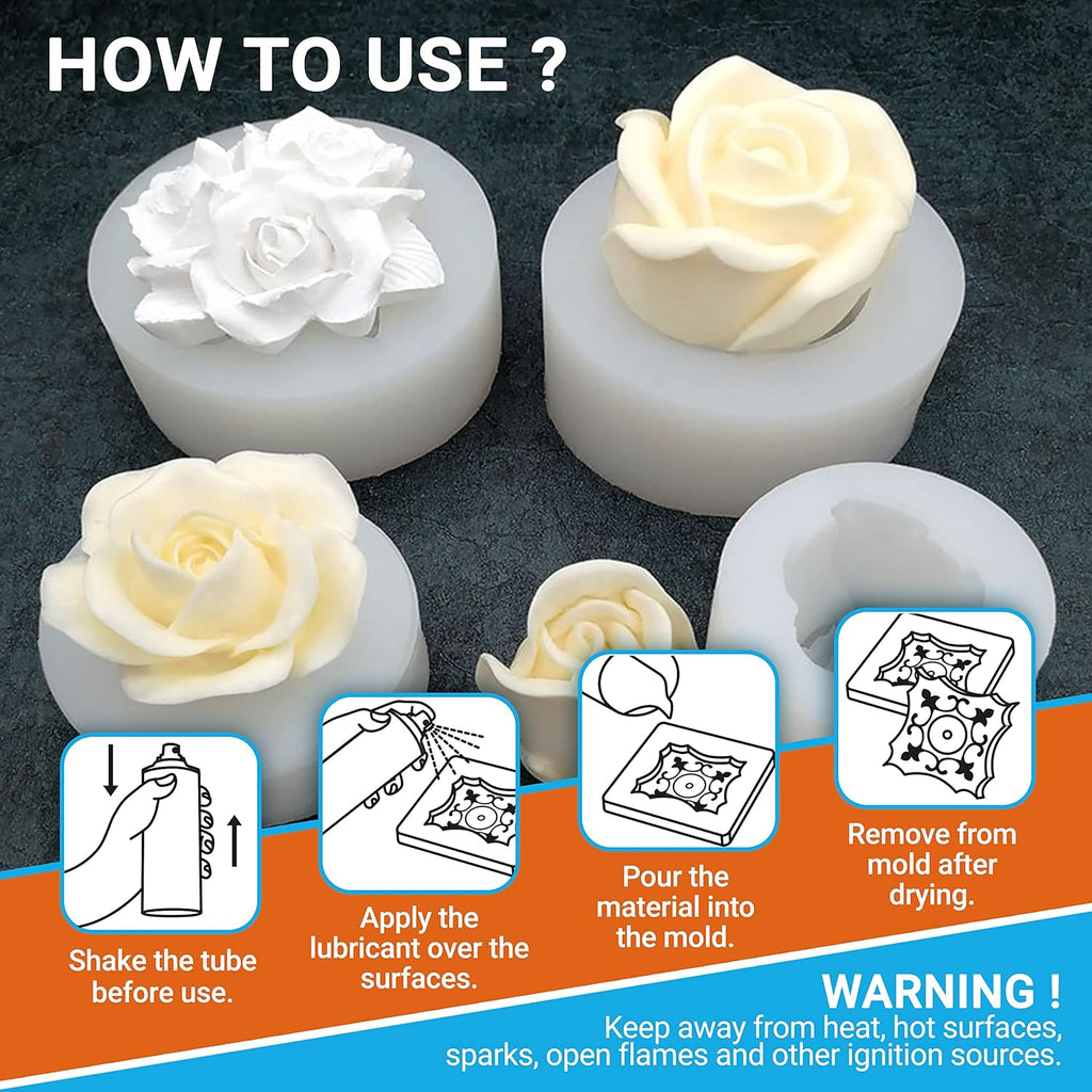 Adhesive Guru Silicone Mold Release Aerosol Spray (6.76 fl oz) Lubricant Agent for Epoxy Resin Molds (1 Pack)