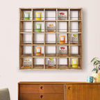 Montex Coffee Mug Holder, Mug Rack Wall Mounted, 3 Tier Coffee Mug Shelf, Rustic Coffee Mug Display Rack for Kitchen, Home, Coffee Bar(25 Grids)