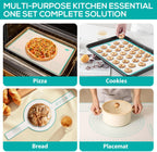 3PCS Silicone Bread sling & Silicone Baking Mat & Macaron Baking Sheet, Non-Stick Reusable Bread Making Tools for Kneading Dough Rolling Pastry and Baking Accessories