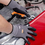 Kebada W2 Safety Work Gloves, Micro-Foam Nitrile Coated Gloves, Touchscreen,Ideal for Package Handling, Gardening, Construction, 1 Pair Medium